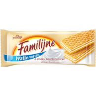 JUTRZENKA Wafle Familijne śmietankowe 180g /24/*6