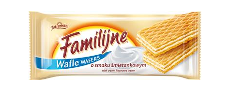 JUTRZENKA Wafle Familijne śmietankowe 180g /24/*6