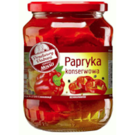 MOSSO Papryka konserwowa ćwiartki 720g/280g /6