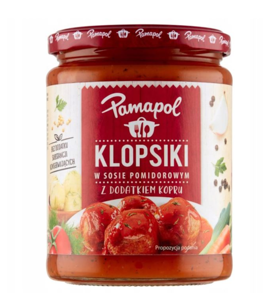 PAMAPOL Klopsiki w sosie pomidor 500g/8