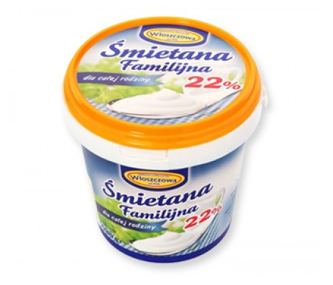 WŁOSZCZOWA Śmietana 22% 1kg /6