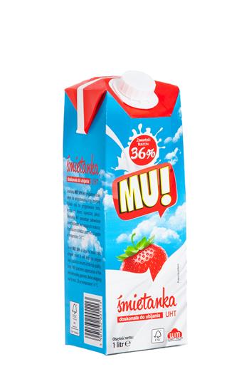 WM SIERADZ Śmietana UHT  MU  36% 1L /12/