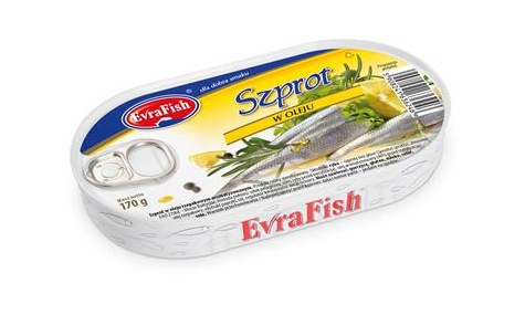 EVRA Szprot w oleju 170g/16/*8