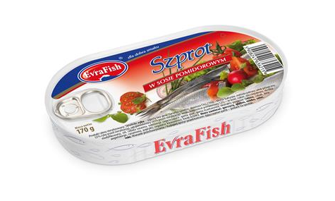 EVRA Szprot w pomidorach 170g/16/*8