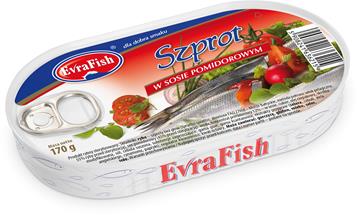 EVRA 170g Szprot w pomidorach /16/*8