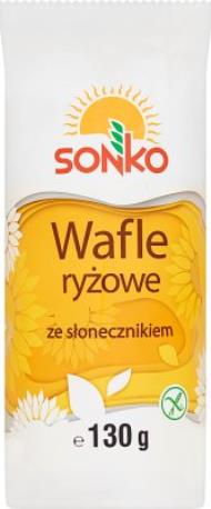 SONKO Wafle ryżowe 130g słonecznik /16/