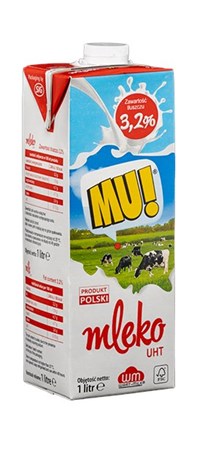 WM SIERADZ Mleko UHT  MU  3,2% 1l /12
