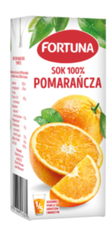 FORTUNA Sok 100% 1L pomarańcza /12/