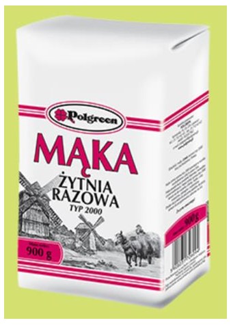 POLGREEN Mąka żytnio-razowa 900g typ 2000 /10/