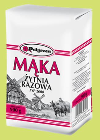 POLGREEN Mąka żytnio-razowa 900g typ 2000 /10/