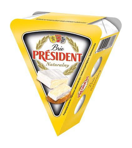 PRESIDENT Brie naturalny 125g /12