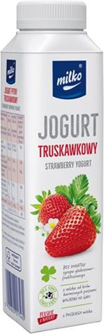 MILKO Jogurt truskawkowy 330ml /6