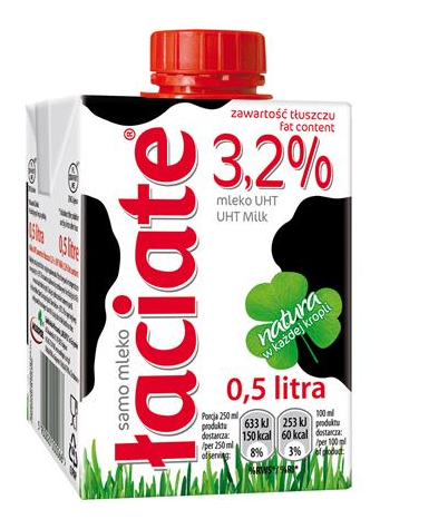 ŁACIATE Mleko UHT 3,2% 0,5l /8