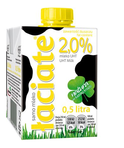 ŁACIATE Mleko UHT 2% 0,5l /8