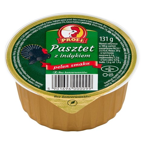 PROFI Pasztet drobiowy 131g Indyk /24/