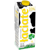 ŁACIATE Mleko UHT 2% 1l /12