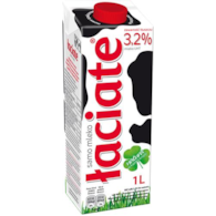 ŁACIATE Mleko UHT 3,2% 1l /12