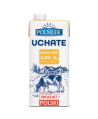 POLMLEK Mleko UHT Uchate 2% 1L /12