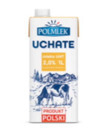 POLMLEK Mleko UHT Uchate 2% 1L /12/
