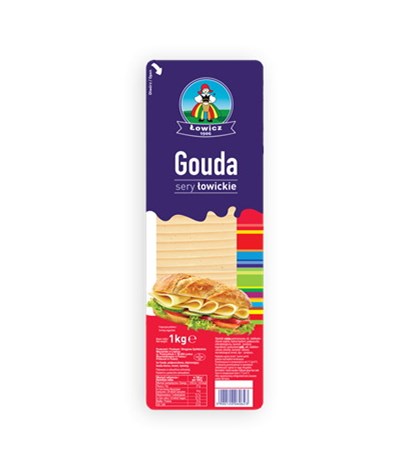 ŁOWICZ  Ser plastry Gouda 1kg /6
