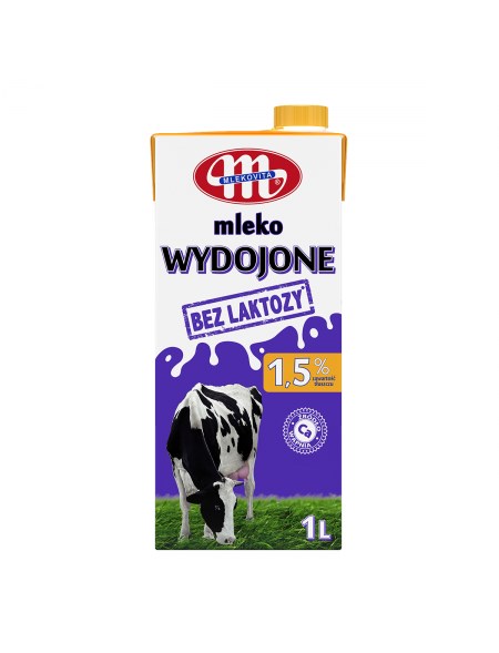 MLEKOVITA Mleko Wydojone b/laktozy 1l 1,5% /12/