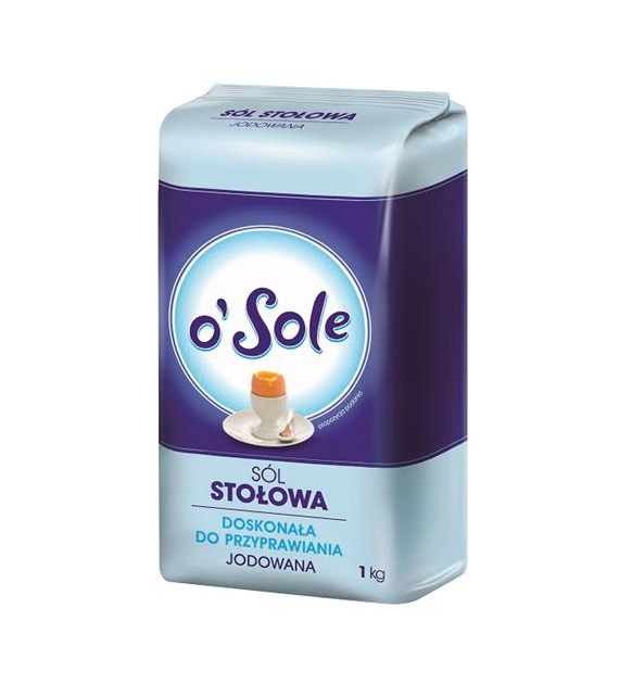 CENOS Sól O'sole stołowa jodowana 1kg /10