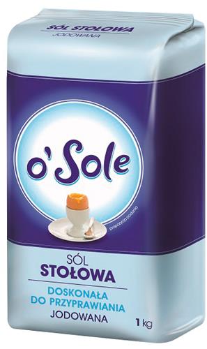 CENOS Sól O'sole stołowa jodowana 1kg /10/