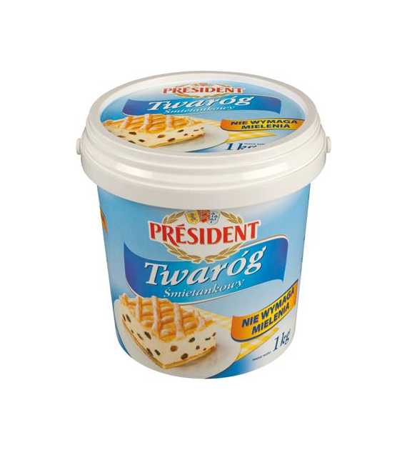 PRESIDENT Twaróg śmietankowy wiadro 1kg /6