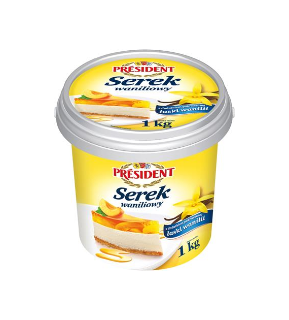 PRESIDENT Twaróg waniliowy wiadro 1kg /6