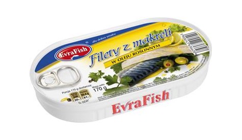 EVRA 170g Filet z makreli olej /16/*8