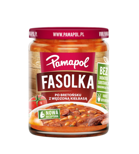 PAMAPOL Fasola po bretońsku z kiełbasą 500g/8