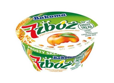 BAKOMA Jogurt 7 zbóż brzoskwinia 140g /12