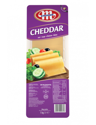 MLEKOVITA Ser plastry Cheddar 1kg /6
