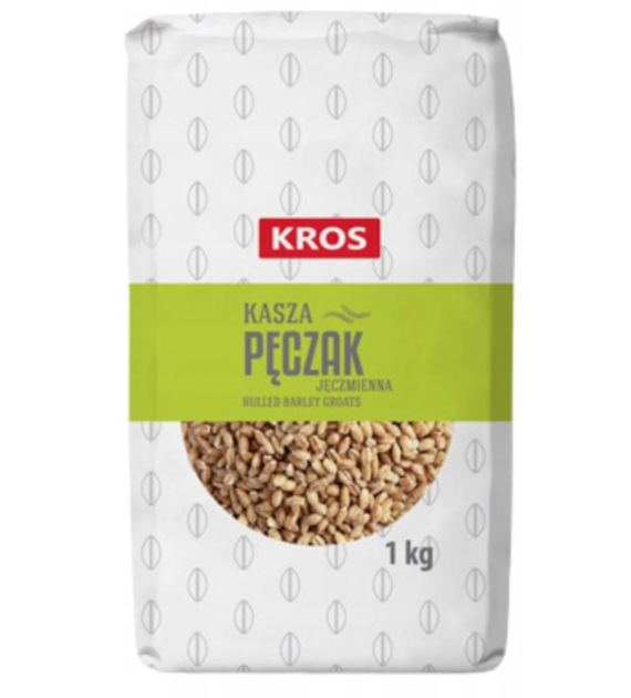 KROS Kasza jęczmienna pęczak folia 1kg /10