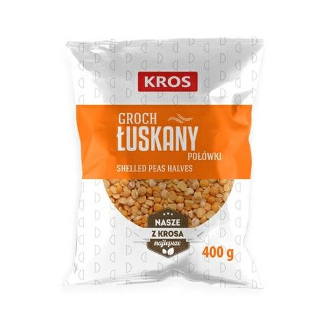 KROS  Groch łuskany połówki 400g /12
