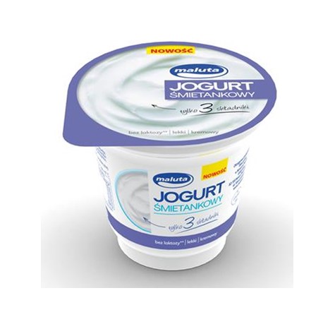 MALUTA Jogurt śmietankowy 220g bez laktozy /12