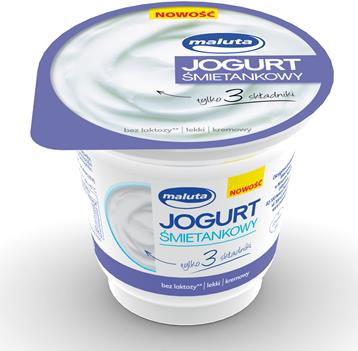 MALUTA Jogurt śmietankowy 220g bez laktozy /12