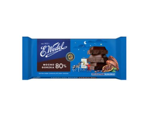WEDEL Czekolada mocno gorzka 80% 80g /20