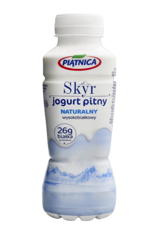 PIĄTNICA Jogurt pitny Skyr naturalny 330g /12